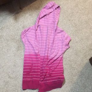 Pink ombré zip up shirt